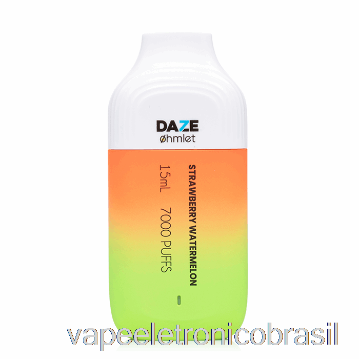 Vape Eletrônico 7 Daze Ohmlet 7000 0% Zero Nicotina Descartável Morango Melancia